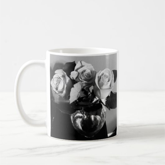 Mok met rozenfoto-afdruk (Links)
