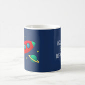 Mok met ruimte thema verjaardag | Navy Blue (Center)