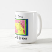 Mok met schattig paardenkunstwerk en vers. (Voorkant rechts)