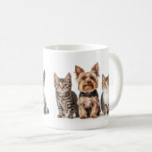 Mok met Schattigee Kittens en puppy's (Voorkant rechts)