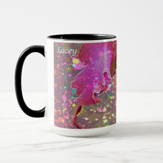 Mok met schilderplaatje Orchid (Links)