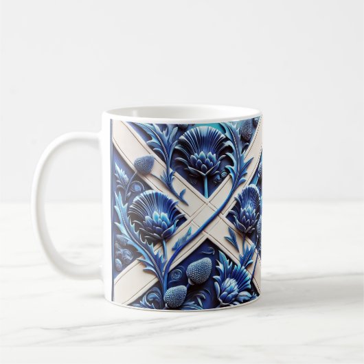 Mok met Scottish Thistles Design (Links)