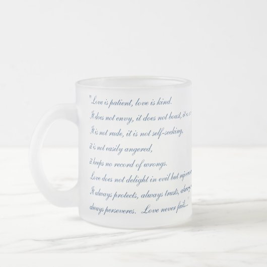 Mok met scripts - 1 Corinthians 13, 4-8a (Links)