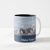 Mok met Seattle Skyline en Make Today Count (Voorkant rechts)