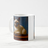 Mok met Siamese Kat met Blauwe Ogen (Voorkant links)