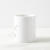 Mok met single line kunst voor mama, gepersonalise (Center)