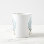 Mok met sneeuwbol met pinguïn en eigen naam Kerstc (Center)