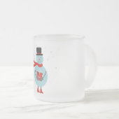 Mok met sneeuwman. Kerst mok. (Voorkant rechts)