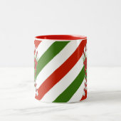 Mok met snoepriet voor tweetone kerstkoffie (Center)