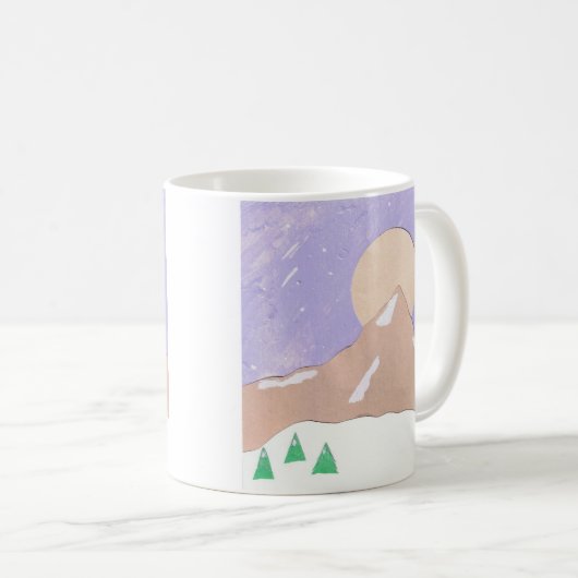 Mok met Snowy Mountain Scene (Voorkant rechts)