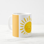 Mok met stralende glimlachende zon (Voorkant links)