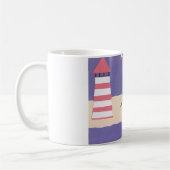 Mok met strand- en oceaanscène (Links)