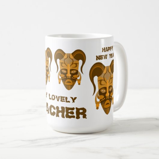 MOK MET TARDITIONELE MASKARTON VOOR DE LEERLER (Voorkant rechts)