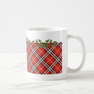 Mok met Tartan Pset en Holly Kerstkoffie