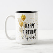 Mok met tekst "Gefeliciteerd met je verjaardag", v (Links)