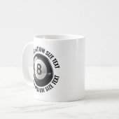 Mok met tekst op maat 330ml 8 Ball Personalized (Voorkant links)