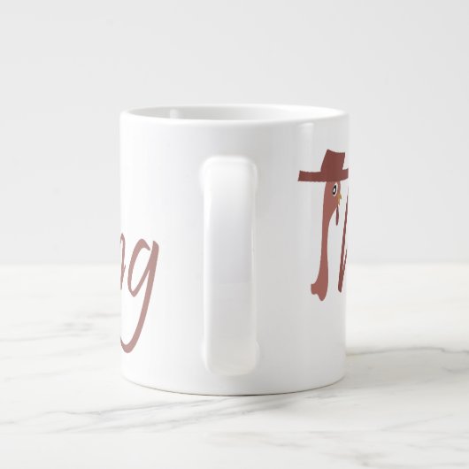 Mok met Thanksgiving turkije (Achterkant)