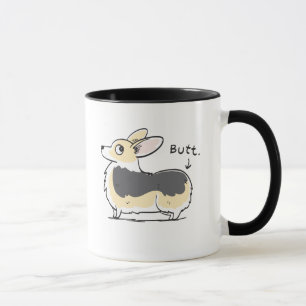 Mok met Tri-Color Pembroke Corgi Butt