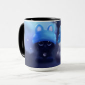 mok met twee katten erop (Voorkant links)