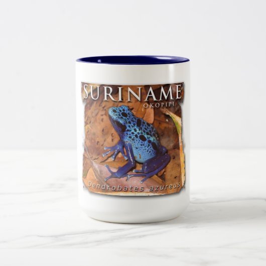 Mok met twee kleuren met blauwe kikker (Center)