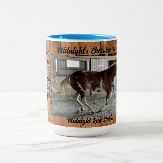 Mok met twee tonen van paarden, 15 oz (Center)