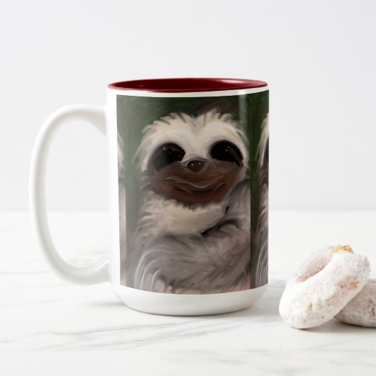 Mok met twee tonnen koffie (Met donut)