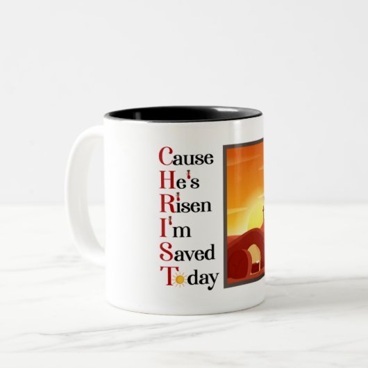 Mok met twee tonnen koffie (Voorkant links)