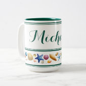 Mok met twee toonaangevende doppen voor Shells & S (Voorkant links)