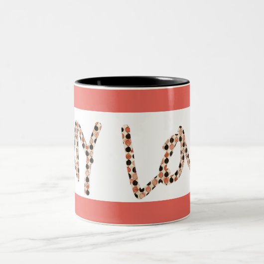 mok met twee toonaangevende koffie (Center)