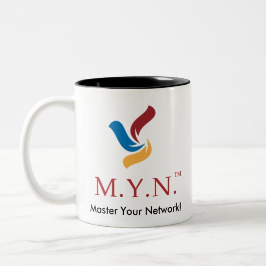 Mok met twee toonkoffie - MYN-Logo (Links)