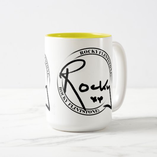 Mok met twee toonsoorten Rocky Flintstone (Voorkant rechts)