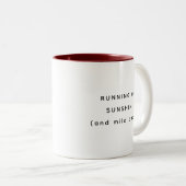 Mok met tweedelig design 'Running On Sunshine Happ (Voorkant rechts)