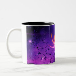 Mok met vacuo-tweetone [galactisch vuurglas]