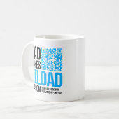Mok met vadergrap en QR-code – Elke dag een nieuwe (Voorkant links)