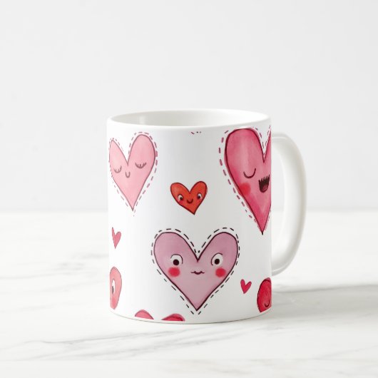 Mok met Valentijnsdag ontwerp (Voorkant rechts)