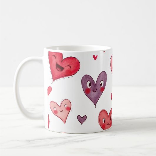 Mok met Valentijnsdag ontwerp (Links)