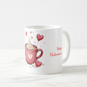 Mok met Valentijnsdag ontwerp