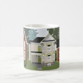 Mok met Victoriaans huisontwerp (Center)
