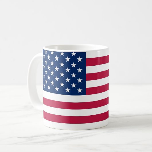 Mok met Vlag van de Verenigde Staten (Voorkant links)