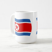 Mok met vlag van Noord-Korea (Voorkant links)