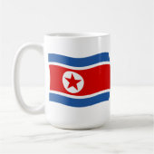 Mok met vlag van Noord-Korea (Links)