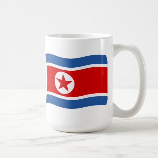 Mok met vlag van Noord-Korea (Rechts)