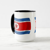 Mok met vlag van Noord-Korea (Voorkant links)