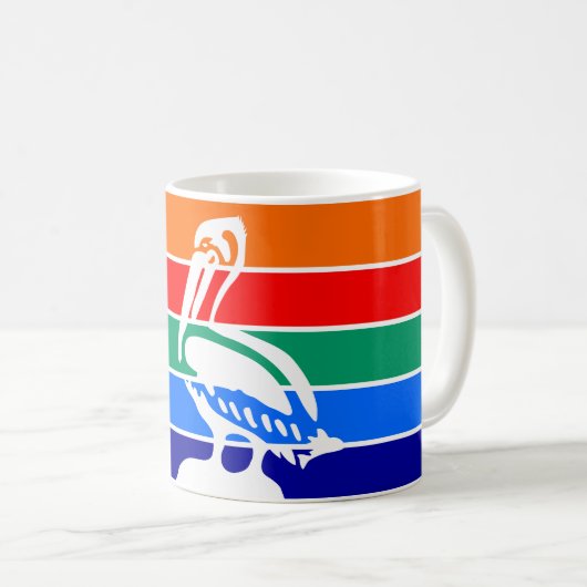 Mok met vlag van St. Petersburg, Florida (Voorkant rechts)