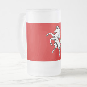 Mok met vorstglas met vlag van Kent, Engeland
