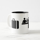 mok met 'Wanderlust' Pictogram (Voorkant links)