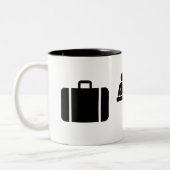 mok met 'Wanderlust' Pictogram (Links)