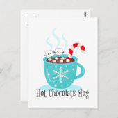 Mok met warme chocolade briefkaart (Voorkant / Achterkant)