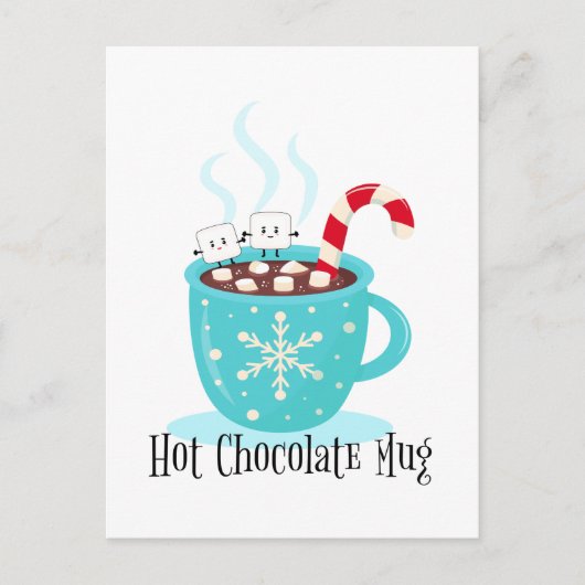 Mok met warme chocolade briefkaart (Voorkant)