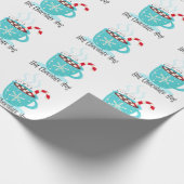 Mok met warme chocolade cadeaupapier (Hoek)